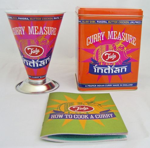 Image of Tala Turmeric Thali Indian Curry Measure & Storage Tin Set