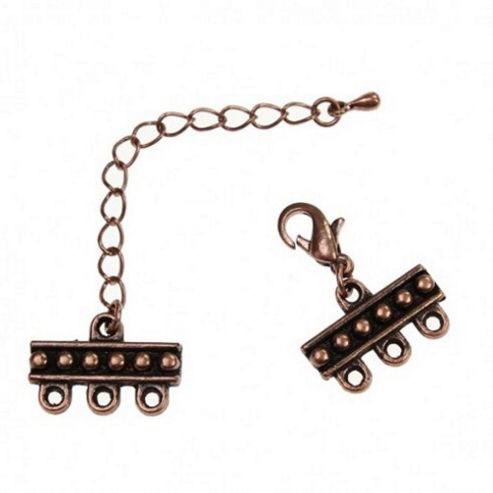 Image of Multi Strand Necklace Clasp - Copper - 2 Pack