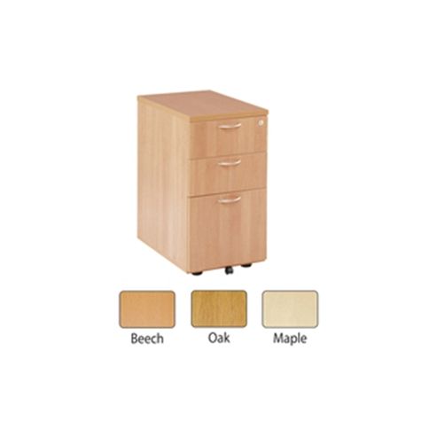 Image of Jemini 3-drawer Under-desk Pedestal Oak Kf72088