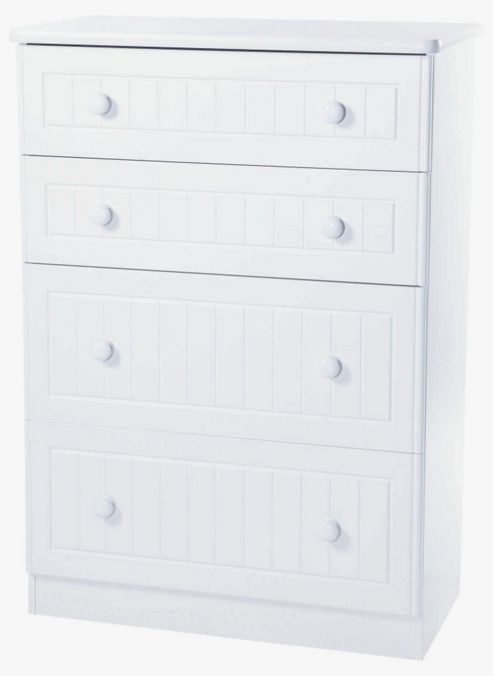 Image of Welcome Furniture Coniston 4 Drawer Deep Chest - Cream