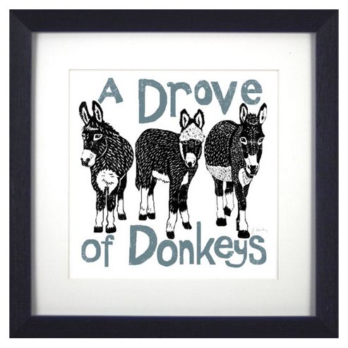 Image of Animal Friends Framed Print - Donkeys