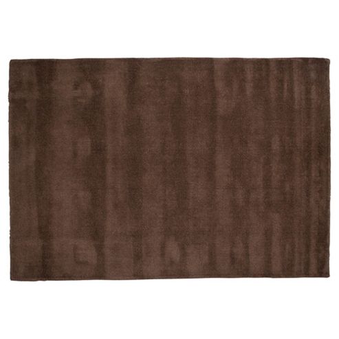 Image of Plain Dye Wool Rug 120 X 170cm, Choc