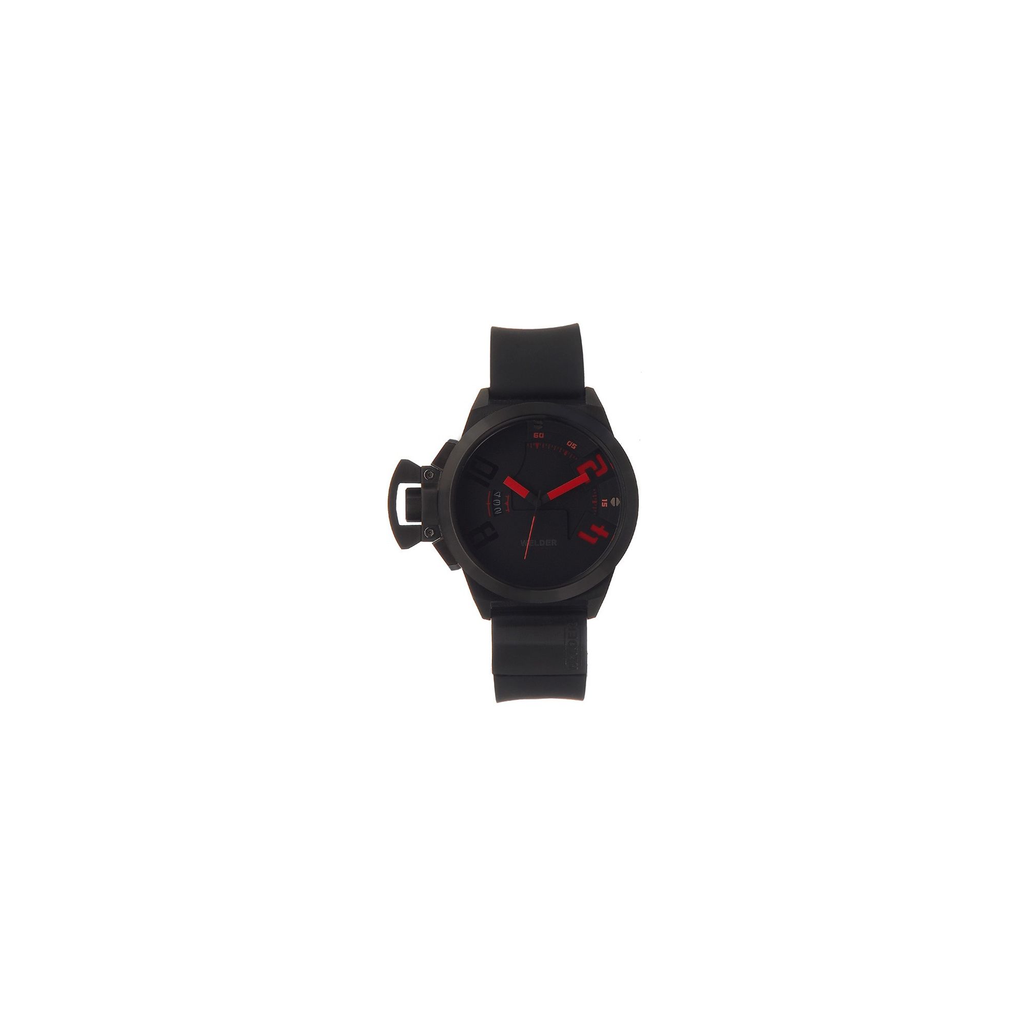 Welder Gents Black Dial Black Rubber Strap Watch K24-3103 at Tesco Direct