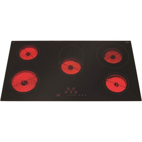Image of Cda Hc9620fr Touch Control Five Zone Frameless Ceramic Hob Black