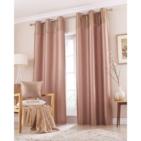 Image of Catherine Lansfield Home Opulent Velvet Mink Curtains 90x90