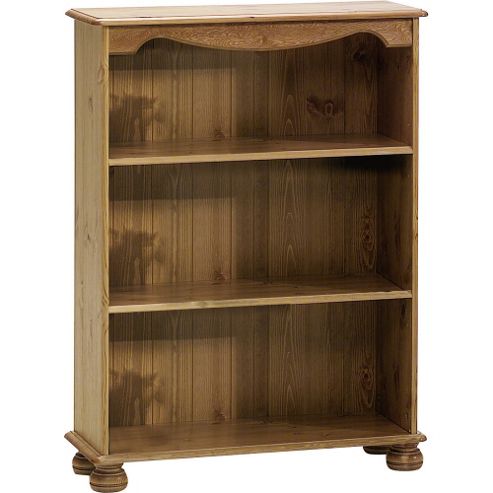 Image of Strand - Solid Wood 3 Shelf Storage Bookcase - Antique Pine