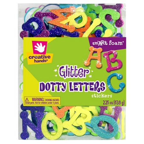 Image of Glitter Dotty Letters Sticker Tub