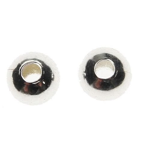 Image of Plated Metal Bead - Silver - 20 Pack