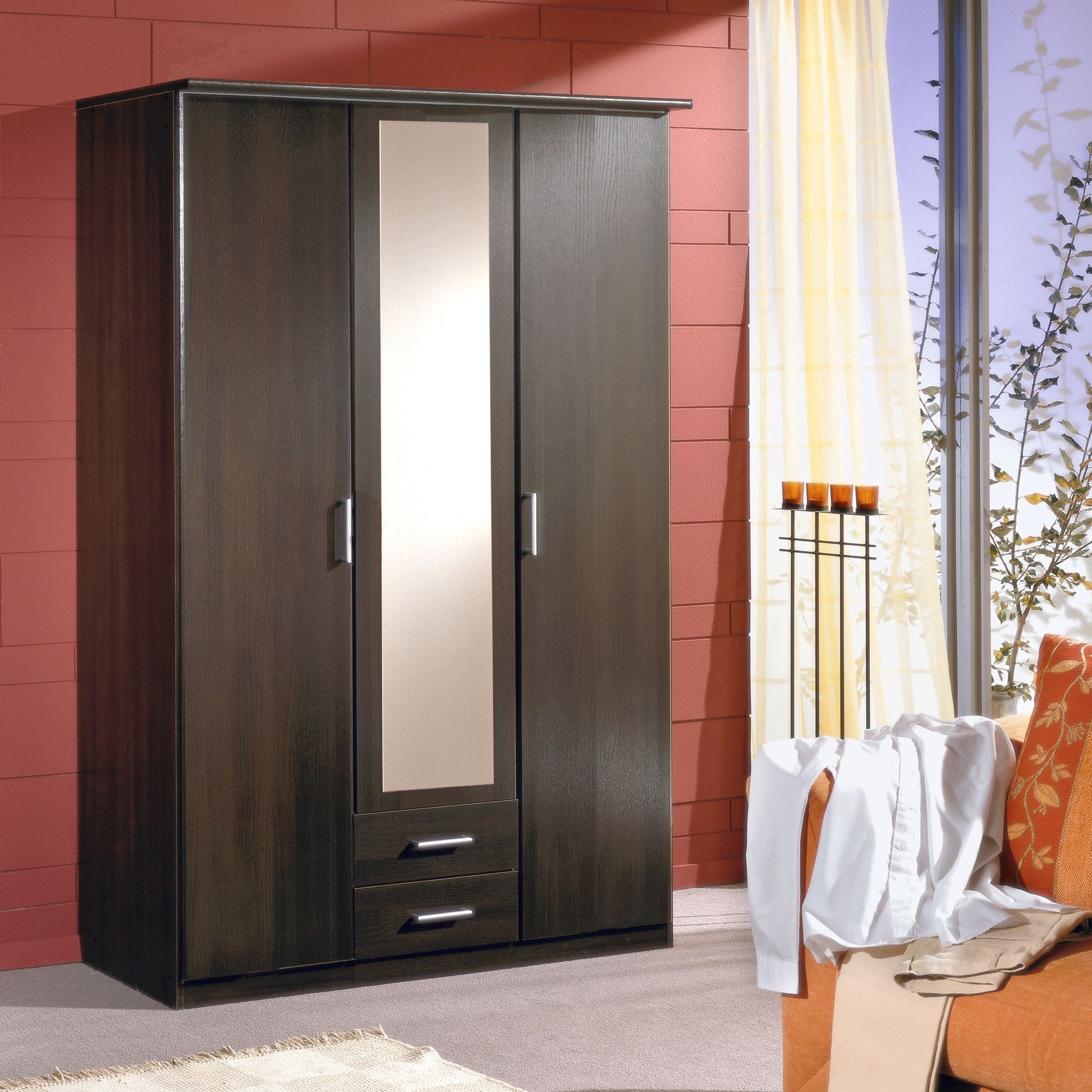 Amos Mann furniture Venice 3 Door 2 Drawer Wardrobe - Wenge at Tescos Direct