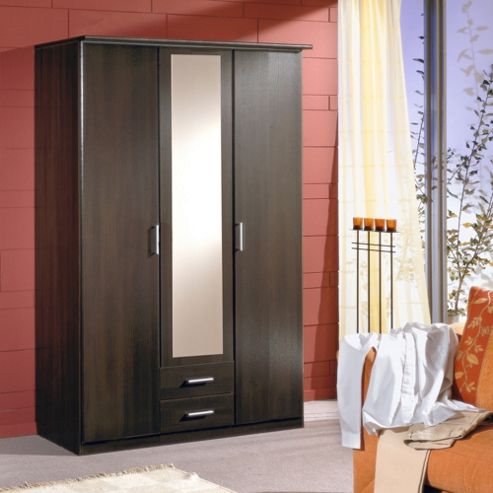 Image of Amos Mann Furniture Venice 3 Door 2 Drawer Wardrobe - Wenge
