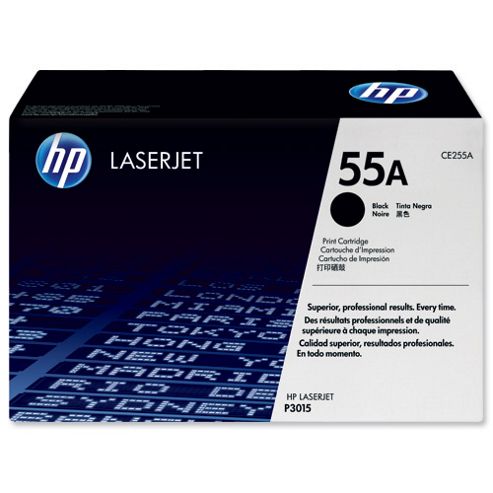 Image of Hp 55a Laserjet Black Print Cartridge With Smart Printing Technology