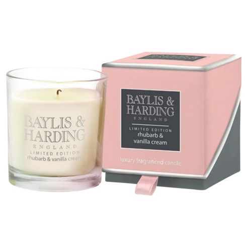 Image of Baylis And Harding Boxed Candle, Rhubarb And Custard Cream