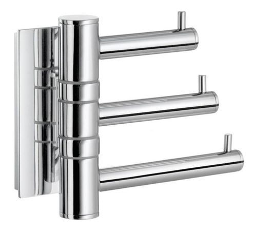 Image of Smedbo Pool Swing Arm Tripple Hook In Polished Chrome