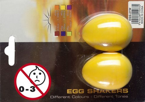 Image of A-star Egg Shakers Pair - Yellow