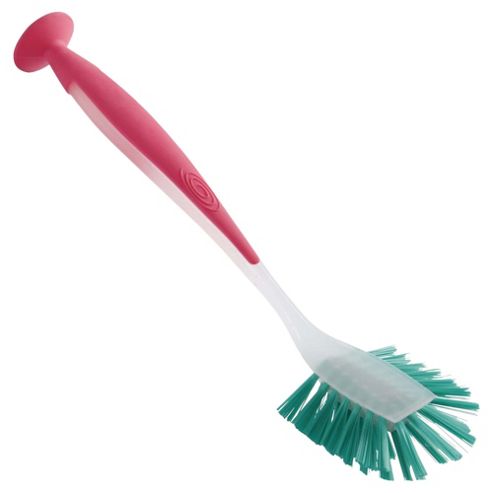 Image of Tesco Round Dishbrush With Sucker - Multicoloured