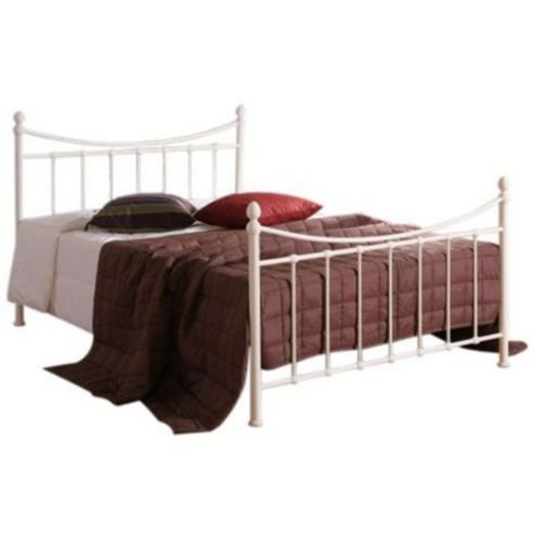 Image of Ivory Metal Bed Frame - Small Double 4ft