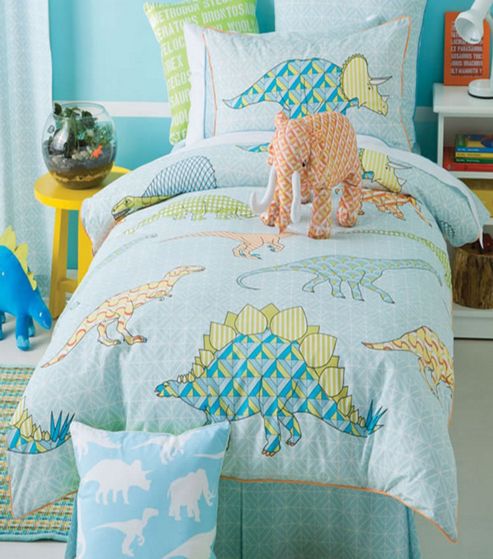 Image of Retro Dinosaur, Hiccups Double Duvet - 100% Cotton