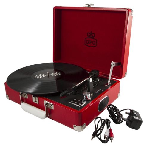 Image of Gpo Attache Suitcase Turntable, Red