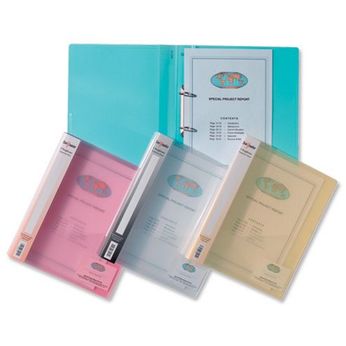 Image of Snopake Superline Ring Binder Polypropylene 2 O-ring 15mm Size A5 Clear Ref 10108 [pack 10]