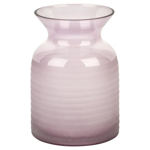 Image of Tesco Small Pink Frosted Vase