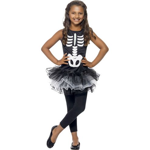 Image of Skeleton Tutu - Child Costume 10-12 Years