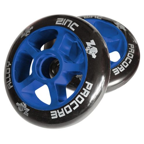 Image of Pro Core Wheels 2 X 100mm Cnc Alloy High Bounce Scooter Wheels, Blue