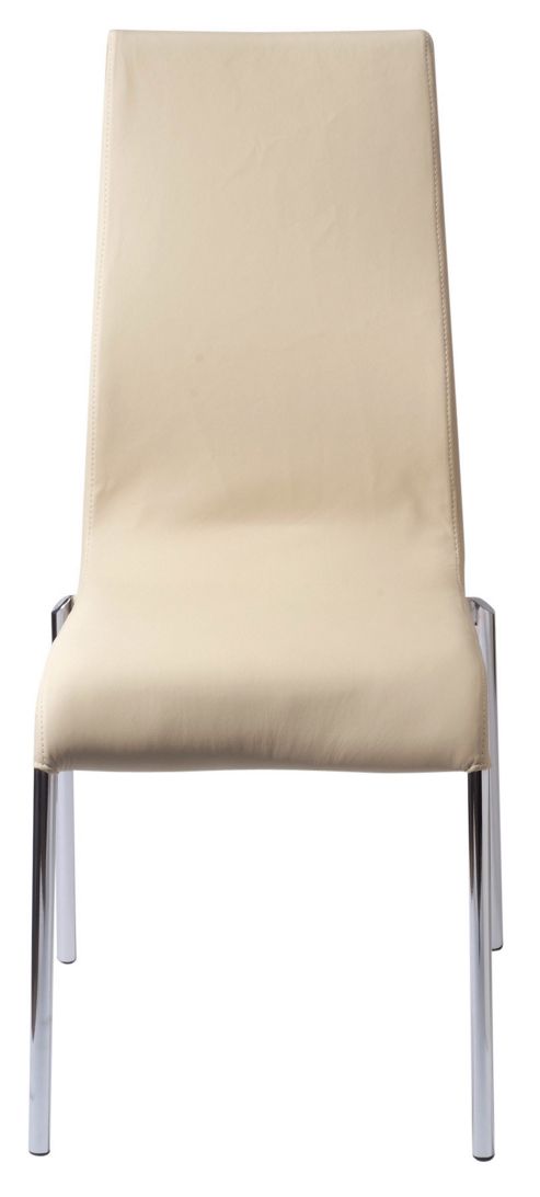 Image of Hnd Metropolitan Gigi Dining Chair - Chrome - Beige