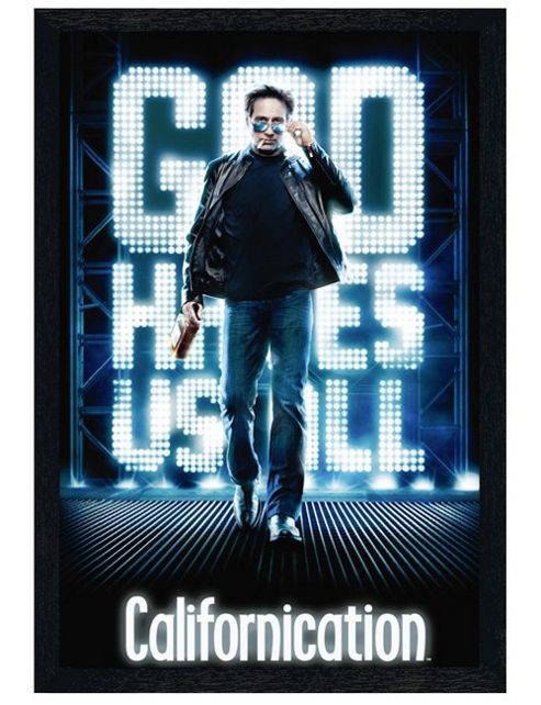 Image of Black Wooden Framed Californication God Hates Us All Poster