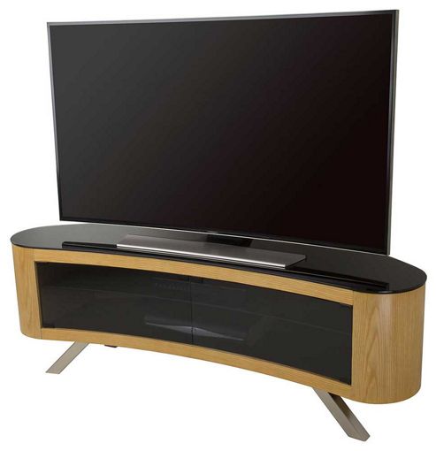 Image of Avf Bay Curved Tv Stand In Oak