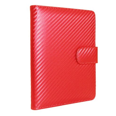 Image of Orzly Book Case For Kindle 4 - Carbon Fibre Red