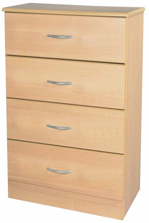 Image of Welcome Furniture Avon 4 Drawer Midi Chest - Walnut