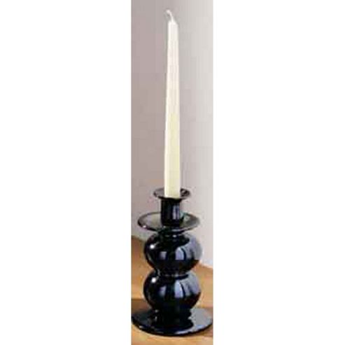 Image of Bean - 20cm Glass Candle Holder - Pewter
