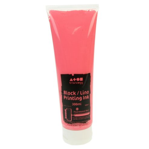 Image of Block Printing Ink Fluor Red 300 Ml