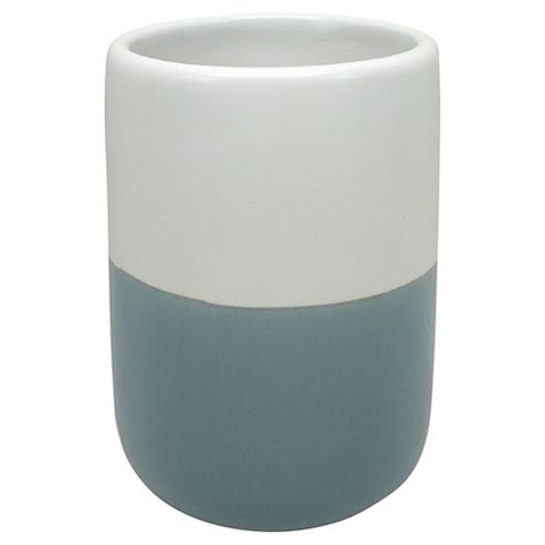 Image of Tesco Blue Dipped Ceramic Beaker