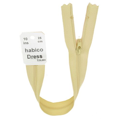 Image of Dress Zip - 25cm - Sand