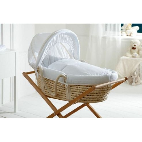 Image of Baroo Waffle Moses Basket (white)