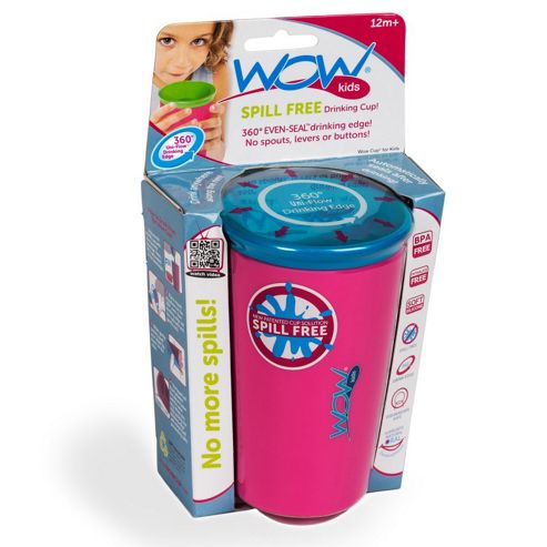 Image of Wow Cup Spill Free Drinking Cup *pink*