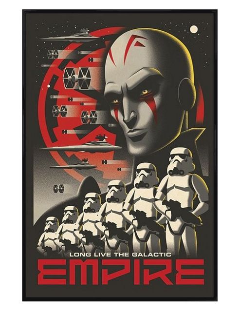 Image of Gloss Black Framed Star Wars Rebels Long Live The Galactic Empire Poster