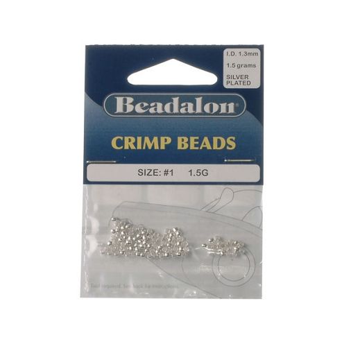 Image of Beadalon Crimp Bead 2.0mm Silver Plate 1.5g
