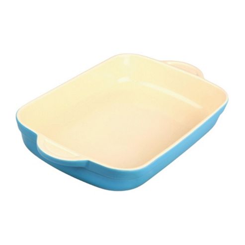 Image of Denby Medium Ceramic Oblong Dish, Azure Blue