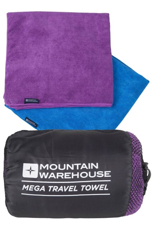 Image of Micro Towelling Travel Towel - Mega - Purple