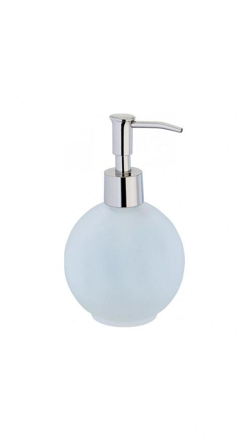 Image of Sanwood Ballshaped Soap Dispenser In White Satin