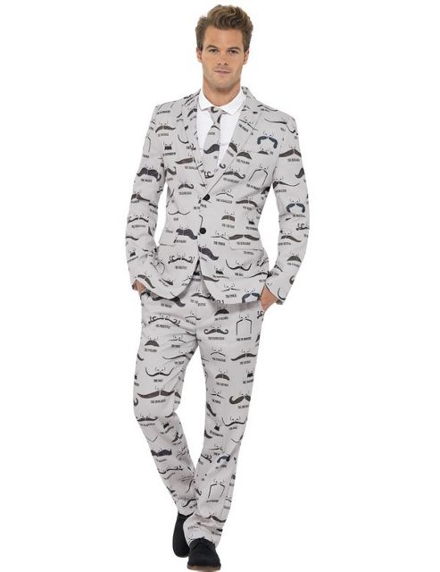Image of Moustache Stand Out Suit - Adult Costume Size: 46-48