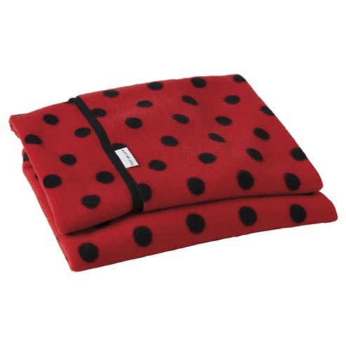 Image of Clair De Lune Fun & Funky Pram Blanket - Ladybird