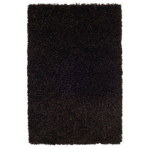 Image of Husain International Plain Coke/grey Woven Rug - 150cm X 90cm (4 Ft 11 In X 2 Ft 11.5 In)
