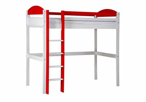 Image of Maximus High Sleeper White With Red Details