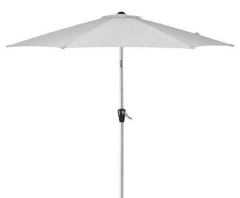 Image of Ivory 2.5m Stainless Steel Look Aluminium Crank And Tilt Parasol (38mm Pole, 6 Ribs)