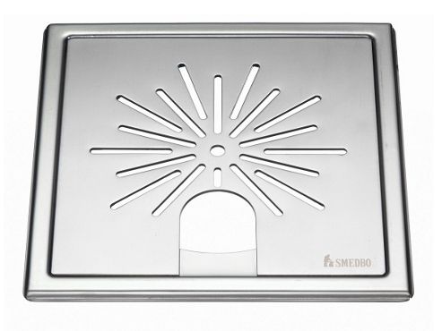 Image of Smedbo Outline Star Floor Grating For Bathtubs In Polished Stainless Steel