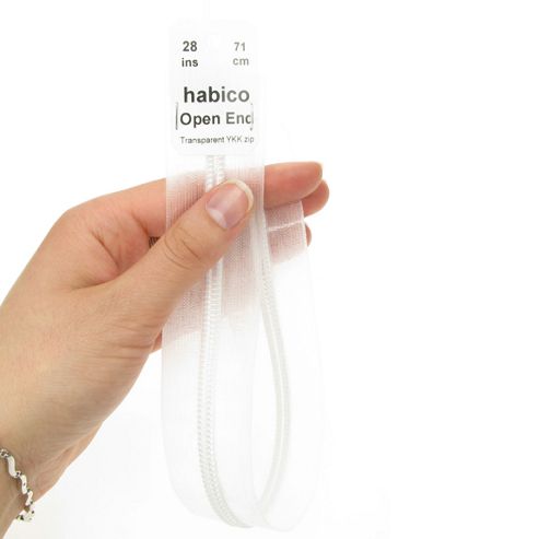 Image of Open End Zip - 71cm - Transparent