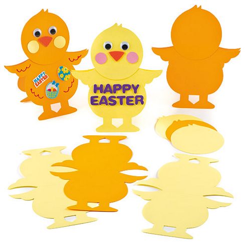 Image of Easter Chick Stand-up Card Blanks (pack Of 8)